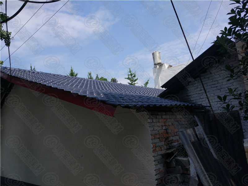 溫江區府通路政府舊房改造合成樹(shù)脂瓦案例